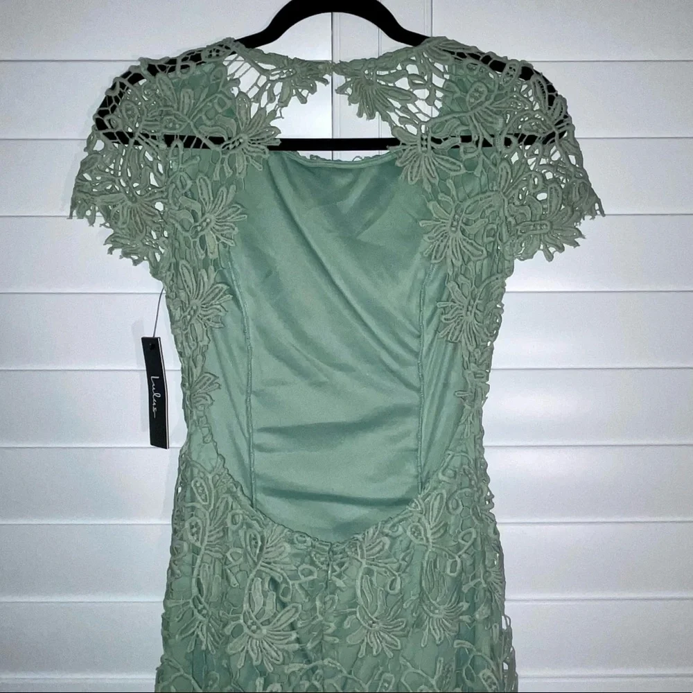 Lulu’s women’s Romance Language backless lace mint green mini dress - small NWT - Picture 12 of 12